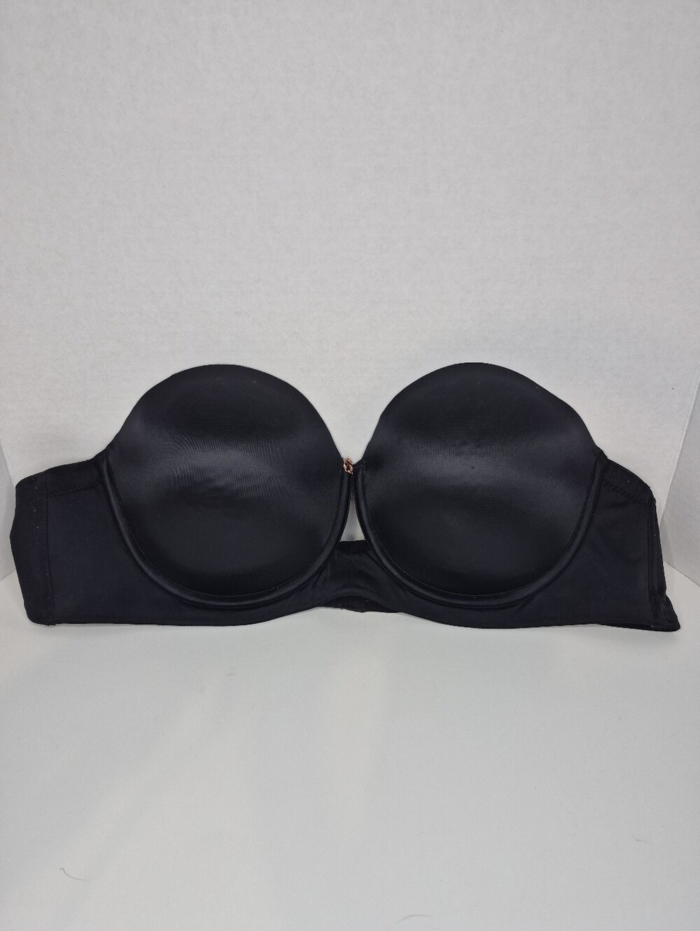 Ashley Graham Black Strapless Padded Bandeau Bra